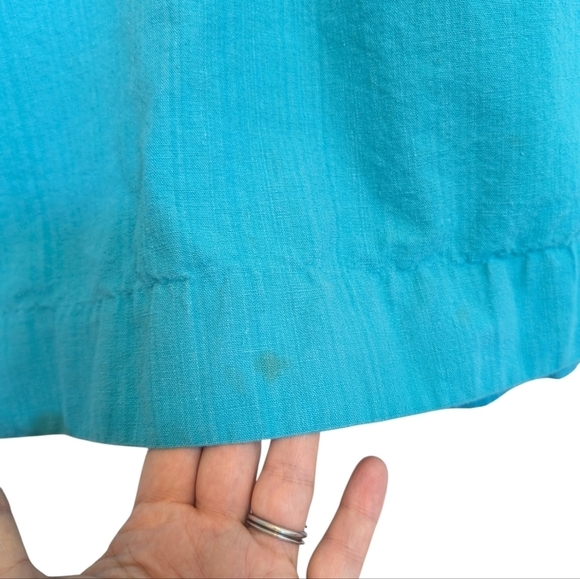 Josefa blue embroidery tunic made in Mexico sz L - Picture 12 of 15